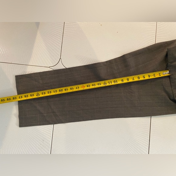 Haggar Brown Pleated Mens Pants Trousers - Picture 3 of 10